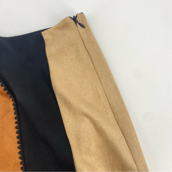 ZARA Color-block Faux Leather Mini Skirt - Picture 3 of 5